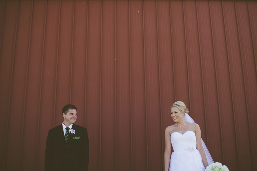 Bride and Groom and Barn