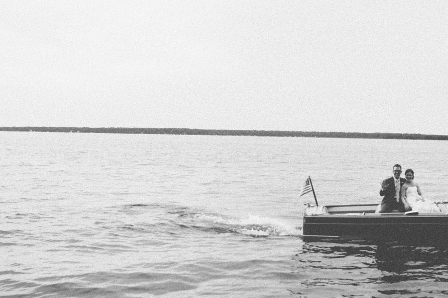 Gull Lake wedding day boat ride Minnesota wedding photography Natalie Champa Jennings