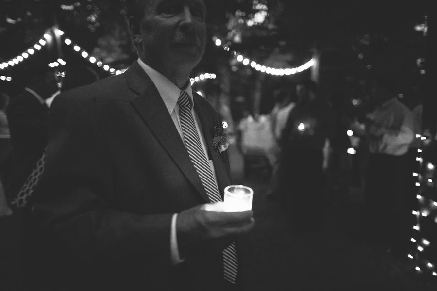 candle lit wedding