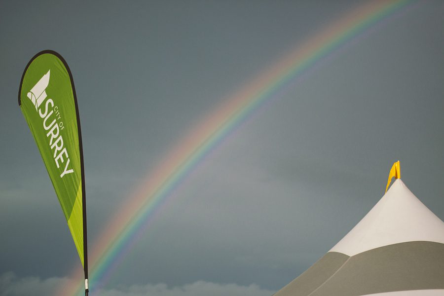 Surrey folk festival and rainbow