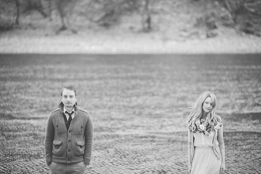 James & Christine in Saint Paul by the Mississippi River for their engagement session