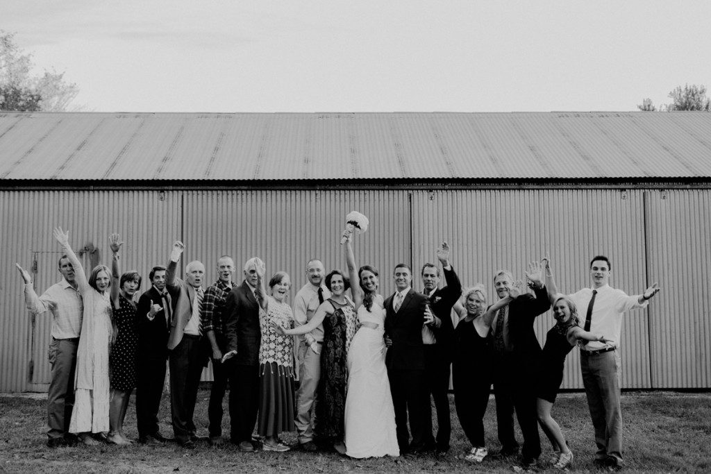 Wisconsin family farmhouse outdoor wedding rustic vintage candid